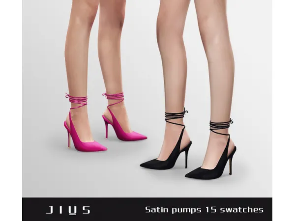 Mix [Jius] Satin pumps sims by simsfinds - The Sims 4 Custom Content