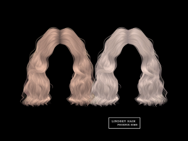 Alpha Lindsey Hair by phoenixsims4 - The Sims 4 Custom Content