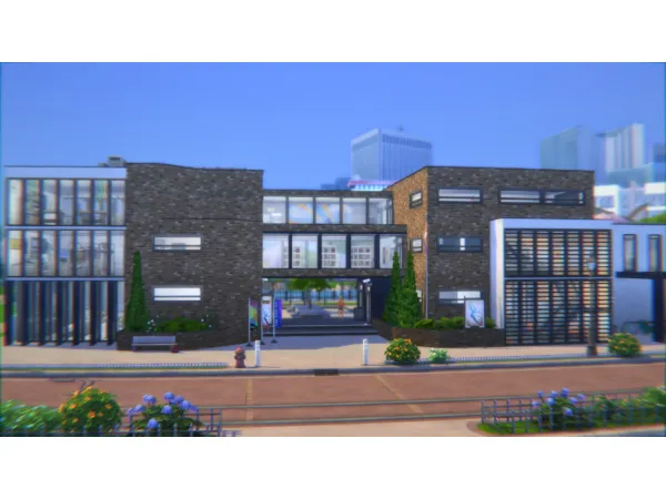 Maxis Match Newcrest High School by simsfinds - The Sims 4 Custom Content