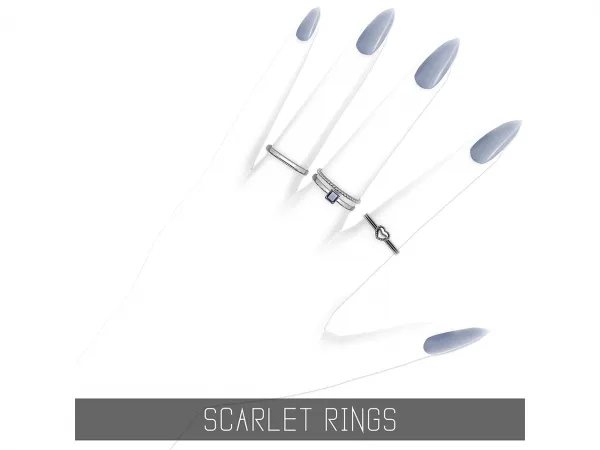 Alpha SCARLET RINGS by simsfinds - The Sims 4 Custom Content
