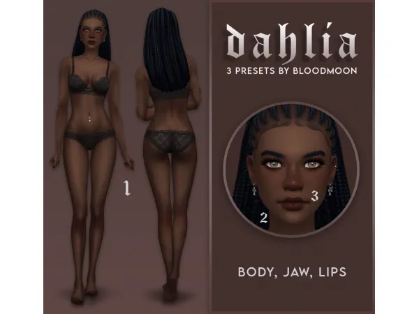 Maxis Match Dahlia Preset Pack - The Sims 4 Custom Content