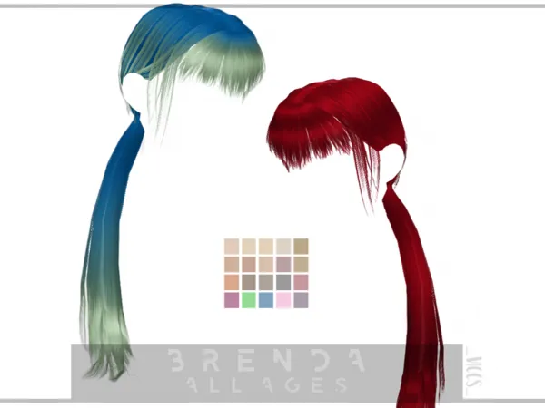 Alpha VICCS BRENDA HAIR by viccs - The Sims 4 Custom Content