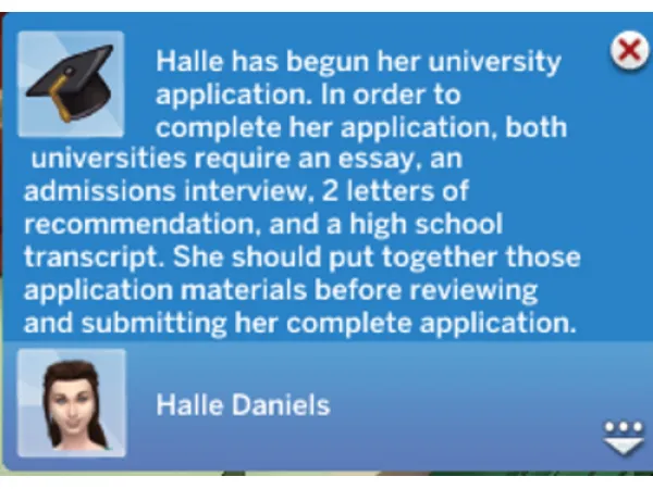 Maxis Match University Application Overhaul by simsfinds - The Sims 4 Custom Content