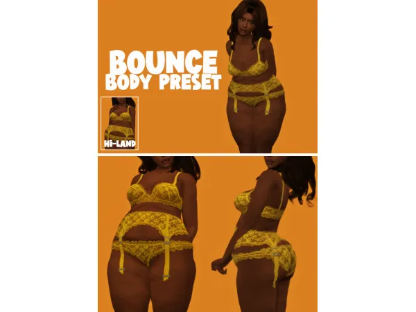 Maxis Match BOUNCE BODY PRESET land by simsfinds - The Sims 4 Custom Content