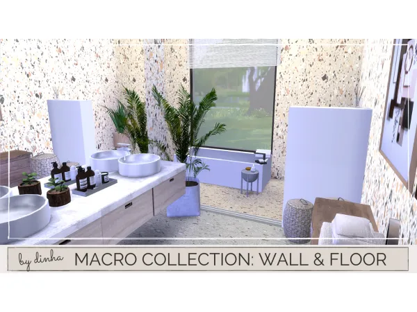 Alpha Macro Collection Wall Floor 11 Swatches - The Sims 4 Custom Content