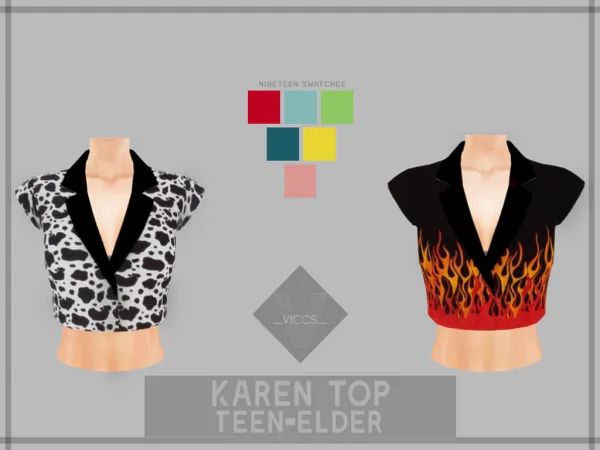 Maxis Match VICCS KAREN TOP by viccs - The Sims 4 Custom Content