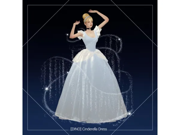 Maxis Match Cinderella Dress by simsfinds - The Sims 4 Custom Content