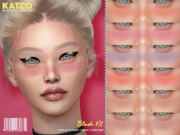 Alpha katco blush n1 by katco - The Sims 4 Custom Content