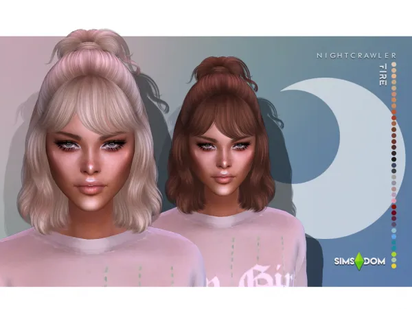 Alpha Nightcrawler Fire Hair by nightcrawler - The Sims 4 Custom Content