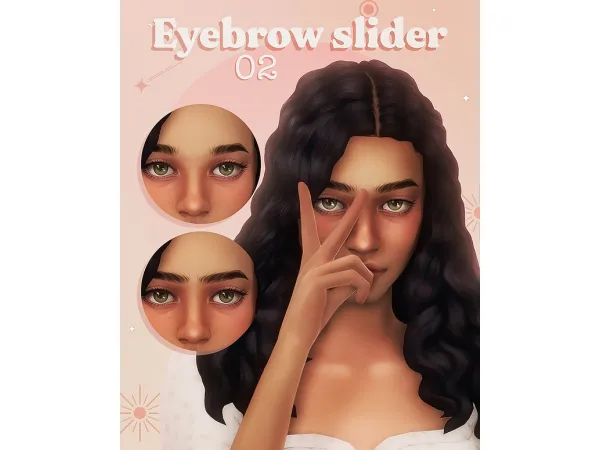 Maxis Match Eyebrow slider 02 by simsfinds - The Sims 4 Custom Content