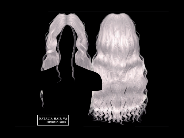 Alpha Natalia Hair V2 by phoenixsims4 - The Sims 4 Custom Content