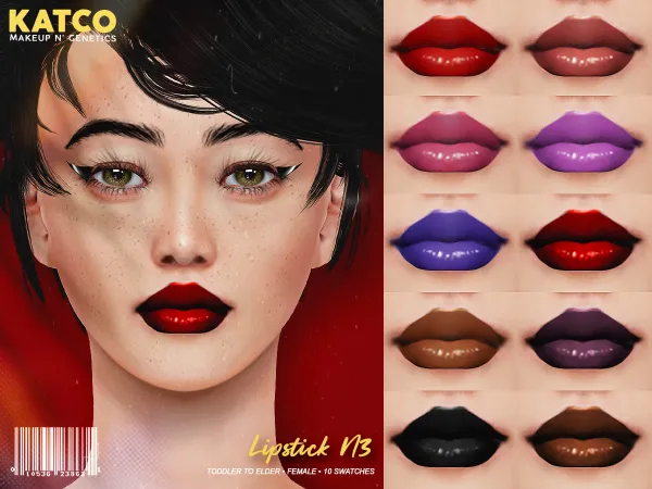 Alpha katco lipstick n3 - The Sims 4 Custom Content