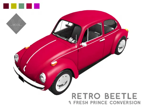 Alpha VICCS RETRO BEETLE - The Sims 4 Custom Content