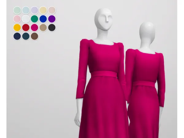 Maxis Match Duchess of Dress (18 color) by simsfinds - The Sims 4 Custom Content