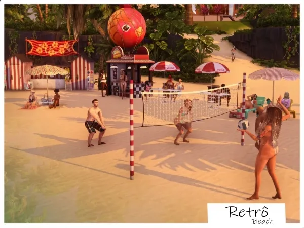 Alpha Retrô Beach by Architecture_Sims - The Sims 4 Custom Content