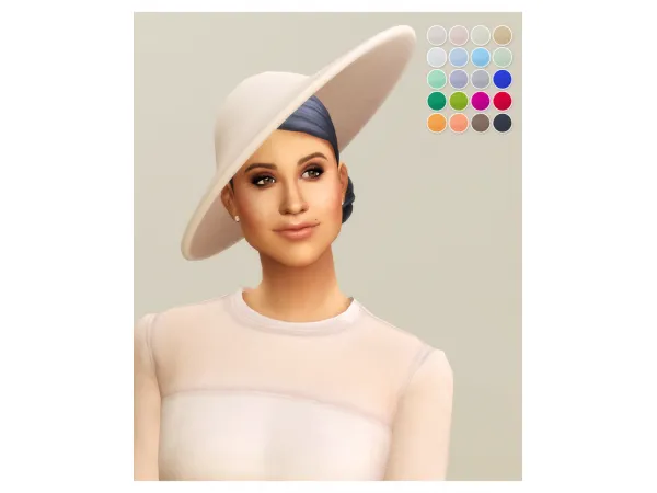 Maxis Match Duchess of Hat V (20 color) by simsfinds - The Sims 4 Custom Content