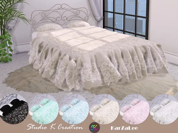 Alpha SKC Lace bed - The Sims 4 Custom Content