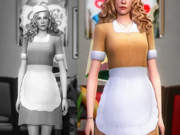 Maxis Match Marnette Dress by adrienpastel - The Sims 4 Custom Content