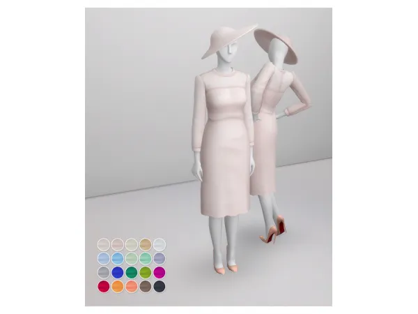 Maxis Match Duchess of Dress V (20 color) by simsfinds - The Sims 4 Custom Content
