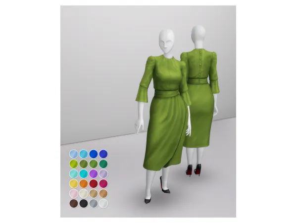 Maxis Match Duchess of Dress VIII (24 color) by simsfinds - The Sims 4 Custom Content