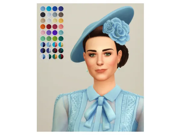Maxis Match GOAL 400 Duchess of Blue Hat (36 color) by simsfinds - The Sims 4 Custom Content