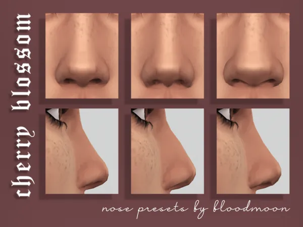 Maxis Match Cherry Blossom Nose Presets by simsfinds - The Sims 4 Custom Content