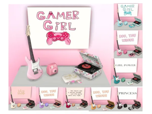 Alpha GIRLY CLUTTER by simsfinds - The Sims 4 Custom Content