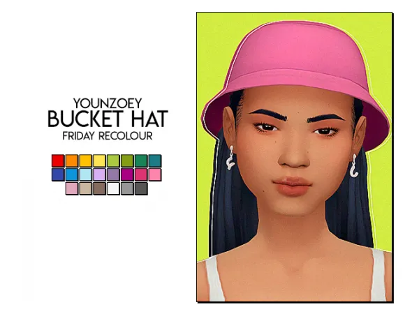 Maxis Match YOUNZOEY] BUCKET HAT by simsfinds - The Sims 4 Custom Content