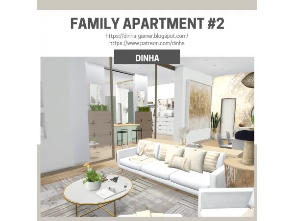 FAMILY APARTMENT #2 + DOWNLOAD + TOUR + CC CREATORS | The Sims 4 |