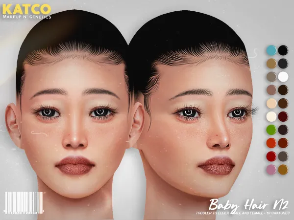 Alpha katco baby hair n2 by katco - The Sims 4 custom content