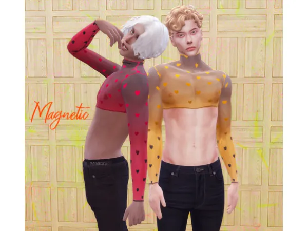 Heart Print Mesh Top