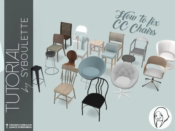 Mix Fixed chairs by simsfinds - The Sims 4 Custom Content