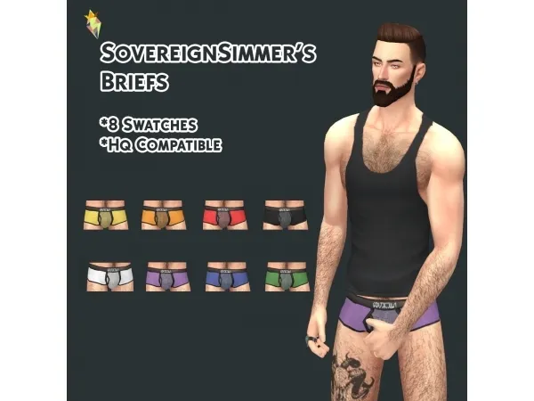 Maxis Match Briefs by simsfinds - The Sims 4 Custom Content