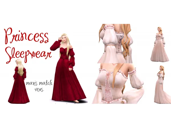 Princess sleepwear Maxis Match version