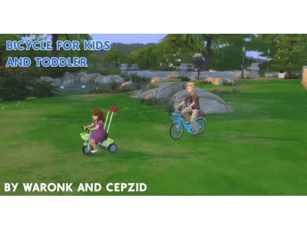 Maxis Match Bicycle for kids and toddler by simsfinds - The Sims 4 Custom Content