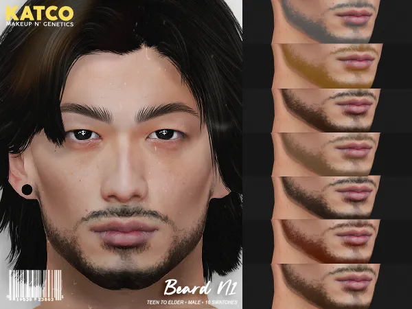Alpha katco beard n1 - The Sims 4 Custom Content