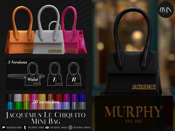 Alpha Jacquemus Le Chiquito Mini Bag - The Sims 4 Custom Content