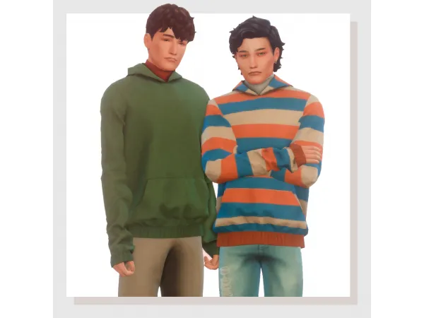 Maxis Match Frank hoodie - The Sims 4 Custom Content