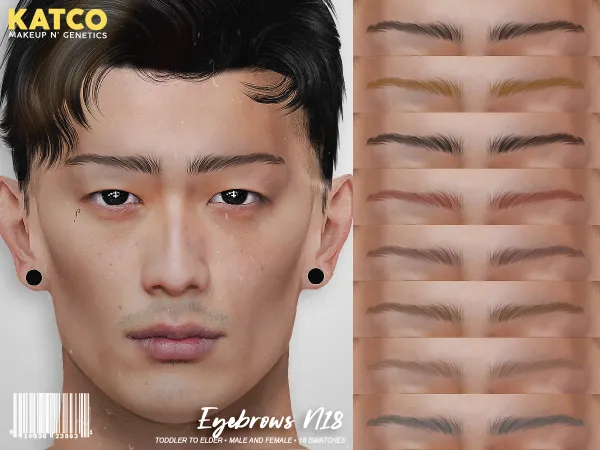 Alpha katco eyebrows n18 by katco - The Sims 4 Custom Content