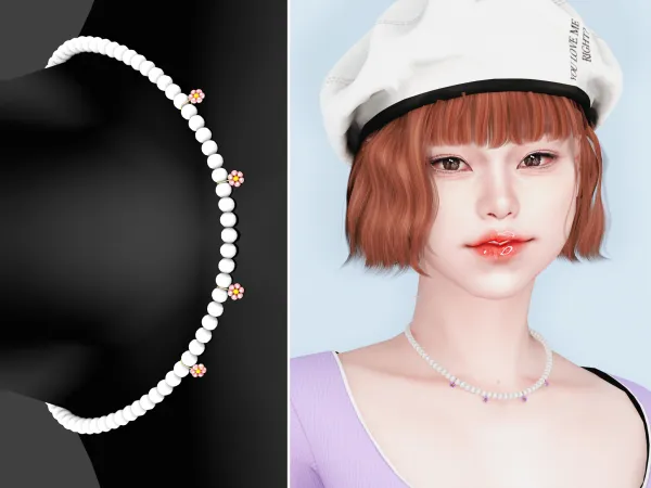 Alpha Joy Necklace by plbsims - The Sims 4 Custom Content