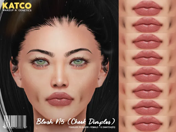 Alpha katco blush n5 (cheek dimples) by katco - The Sims 4 Custom Content