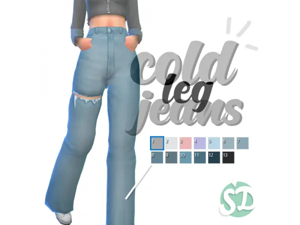 Maxis Match cold leg jeans by sondescent - The Sims 4 Custom Content
