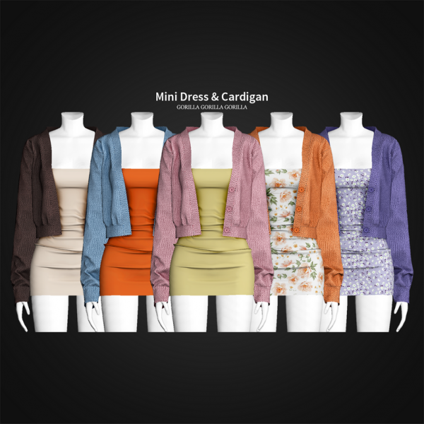 Alpha Mini Dress Cardigan by simsfinds - The Sims 4 Custom Content