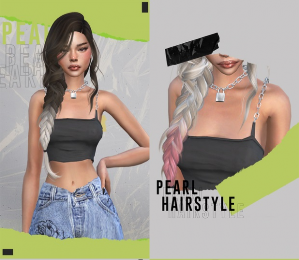 Alpha Pearl Hairstyle by simsfinds - The Sims 4 Custom Content