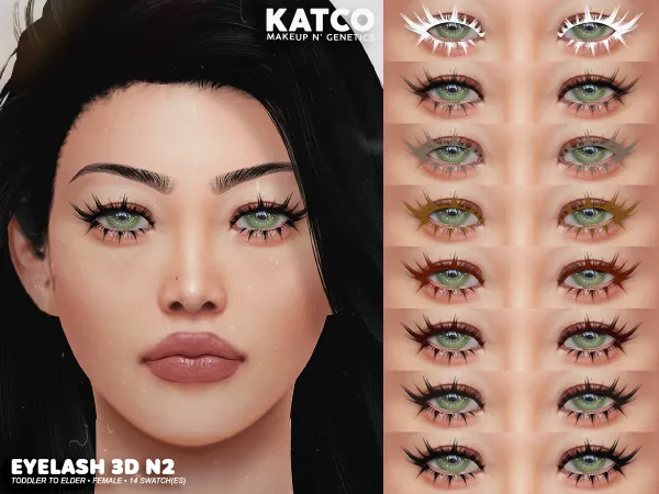 Alpha katco eyelashes 3d n2 by katco - The Sims 4 Custom Content