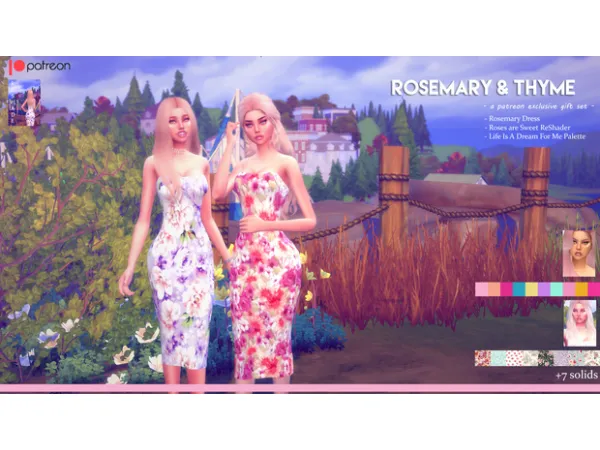 Mix ROSEMARY THYME GIFT SET EXCLUSIVE by simsfinds - The Sims 4 Custom Content