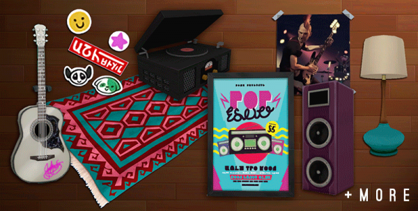 Alpha Set Chill Room by koji - The Sims 4 Custom Content