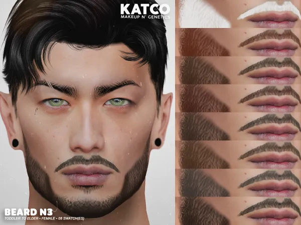 Alpha katco beard n3 by katco - The Sims 4 Custom Content