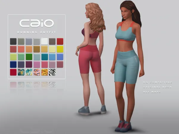 Maxis Match Running Outfit by caio-cc - The Sims 4 Custom Content