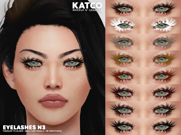 Alpha katco eyelashes 3d n3 by katco - The Sims 4 Custom Content